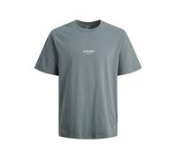 T-Shirt JACK & JONES "JJESOHO TEE SS CREW NECK NOOS", Herren, Gr. M, prism pink, Single Jersey, Obermaterial: 100% Baumwolle, bedruckt, relaxed fit normal, Rundhals, Shirts T-Shirt, Baumwolle, relaxed