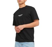 JACK & JONES Herren Rundhals T-Shirt JORVESTERBRO - Regular Fit S M L XL XXL, Größe:S, Farbe:Black 12240121