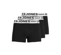 JACK & JONES Herren Sense Trunks 3-Pack Boxershorts, Black 1, XXL EU