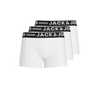 JACK & JONES Herren Sense Trunks 3-pack Boxershorts, Weiß, L EU