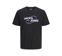 JACK & JONES Herren Shirt Kurzarmshirt T-Shirt Branding Tee Crew Neck, Farbe:Schwarz, Artikel:12267380-black, Größe:S