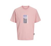 JACK & JONES Herren Shirt Kurzarmshirt T-Shirt JCOSAGO Photo Slub Tee SS Crew Neck