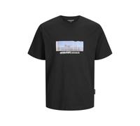 JACK & JONES Herren Shirt Kurzarmshirt T-Shirt JCOSAGO Photo Slub Tee SS Crew Neck