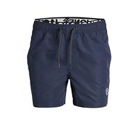 JACK & JONES Herren Short de bain Jpstfiji Jjswim Db Wb Ly Sn, Navy Blazer/Solid, S