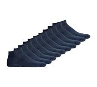 JACK&JONES Herren Sneakersocken 10er Pack - JACDONGO SOCKS, One Size Marineblau / 40-46 40-46 Blau