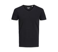 JACK & JONES Herren T-Shirt 12059219 Basic V-Neck Tee, Gr. 50 (M), Schwarz (Black)