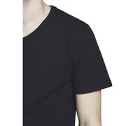 JACK&JONES Herren T-Shirt, 4er Pack - JACBASIC V-NECK TEE, Kurzarm, einfarbig, Baumwolle Schwarz XL