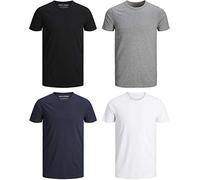 JACK & JONES Herren T-Shirt Basic 4er Pack O-Neck Tee (XL, 4er O-Neck Mix)