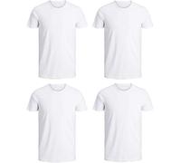 JACK & JONES Herren T-Shirt Basic 4er PACK O-Neck Tee (XL, 4er O-NECK White)