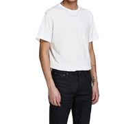 Jack & Jones Herren T-Shirt Jacbasic Crew Neck – Kurzarm, 2er Pack, Weiß, Größe L