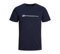 JACK & JONES Herren T-Shirt Jcocorn Tee Ss Crew Neck Performance Funktionsshirt Sportshirt Fitnessshirt Blau (S, Navy Blazer)