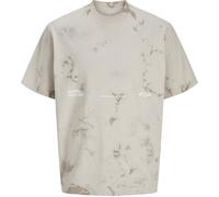 JACK & JONES Herren T-Shirt Jcoopus Baumwolle Gummiprint Oversize Fit Rundhals Kurzarm Übergröße (DE/NL/SE/PL, Alphanumerisch, L, Regular, Regular, Moonbeam)