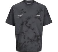 JACK & JONES Herren T-Shirt Jcoopus Baumwolle Gummiprint Oversize Fit Rundhals Kurzarm Übergröße (DE/NL/SE/PL, Alphanumerisch, L, Regular, Regular, Asphalt)