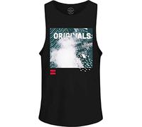 JACK & JONES Herren Tank Top Jorkallaha Slim Fit Unterhemd Shirt Ärmellos (as3, Alpha, s, Regular, Regular, Schwarz)