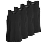 Unterhemd JACK & JONES "Unterhemd JACBASIC TANKTOP 4PK 4er Pack", Herren, Gr. XXL, N-Gr, schwarz, Obermaterial: 100% Baumwolle CO., Unterhemden Unterhemd (56179422-XXL) schwarz