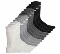 Kurzsocken JACK & JONES "Socken JACLOGO 12 PACK 12er Pack", Herren, Gr. 40-46, schwarz (schwarz, grau), Obermaterial: 72% Baumwolle CO. 26% Polyester PES. 2% Elasthan EL., Socken (37622410-40) schwarz
