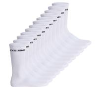 JACK&JONES Herren Tennissocken, 12er Pack - JACLOGO, One Size Weiß 40-46