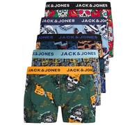 JACK & JONES Herren Unterhosen 5er Set/Pack Sale Männer Marken Boxershorts Weiss schwarz blau grau Shorts Trunks 95% Baumwolle S M L XL XXL (Farb Mix 9 L)