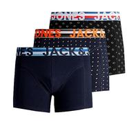 Jack & Jones Herren Boxershorts JACHENRIK TRUNKS - 3er Pack L, Black Navy blazer & Navy blazer (12151351)