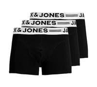 JACK & JONES Herren Unterhosen Shorts Boxershorts Trunks 3er Pack, Farbe:Schwarz, Wäschegröße:S, Artikel:- Black