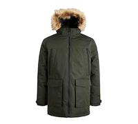 JACK & JONES Herren Warm Gefütterte Winter Jacke | Parka Blouson | mit Kunstfell Kapuze JJECRAFT
