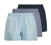 JACK & JONES Herren Jacmilano Woven Boxers 3 Pack Noos, Troposphere, l (3er Pack)