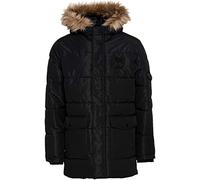 JACK & JONES Herren Winterjacke Jcocroft Long Puffer Daunenjacke Warm Winter Pufferjacke Steppjacke Steppparka Daunenparka (as3, alpha, l, regular, regular, Schwarz)