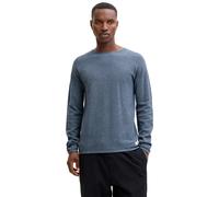 Rundhalspullover JACK & JONES "JJEHILL KNIT CREW NECK NOOS", Herren, Gr. XL, blau mirage, Strick, Obermaterial: 100% Baumwolle, unifarben, regular fit normal, Rundhals, gerader Abschluss, Pullover Run