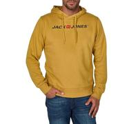 JACK & JONES Hoodie Herren mit Druck JJMORTY Regular Fit Kapuzenpullover | Pullover Sweatshirt Schwarz Grün Gelb Grau Rot S M L XL XXL 3XL 4XL 5XL 6XL 7XL 8XL
