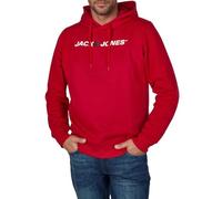 JACK & JONES Hoodie Herren mit Druck JJMORTY Regular Fit Kapuzenpullover | Pullover Sweatshirt Schwarz Grün Gelb Grau Rot S M L XL XXL 3XL 4XL 5XL 6XL 7XL 8XL