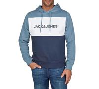 JACK & JONES Hoodie Herren mit Druck JWHLOGO Blocking Regular Fit Plus Size | Kapuzenpullover Pullover Grün Blau Beige Navy S M L XL XXL 3XL 4XL 5XL 6XL 7XL 8XL