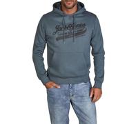 JACK & JONES Hoodie Herren Regular Fit JJEADRIAN Plus Size Kapuzenpullover | Pullover Sweater Print Schwarz Grau Grün Braun Beige Blau S M L XL XXL 3XL 4XL 5XL 6XL 7XL 8XL