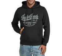 Jack & Jones Hoodie Herren Regular Fit JJEADRIAN Kapuzenpullover Pullover Sweater Print Schwarz 3XL, Größe:3XL, Farbe:Black (Jack & Jones)