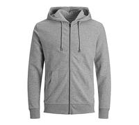 Jack & Jones Kapuzenjacke JJEBASIC – einfarbig Light Grey Melange, Größe L