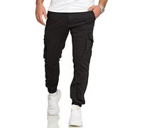 JACK & JONES Infinity Herren Cargohose Ollie ARIS Freizeithose Cargo Joggers (Black, W33 L30)