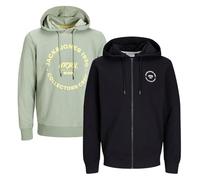 JACK & JONES Infinity Herren Hoodie Infinity Multipack 2er und 3er Pack Mehrstückpackung Kapuzenpullover (DE/NL/SE/PL, Alphanumerisch, XL, Regular, Regular, Simon 2er Pack 4)
