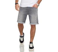 JACK & JONES Infinity Herren Jeans Shorts Rick Bermudas Used Look (as3, Alpha, s, Regular, Regular, Grey Denim)