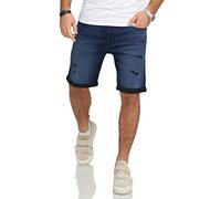 JACK & JONES Infinity Herren Jeans Shorts Rick Bermudas Used Look Dark Blue Denim / 2 M