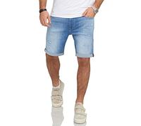 JACK & JONES Infinity Herren Jeans Shorts Rick Bermudas Used Look Light Blue Denim / 2 XL