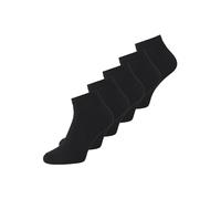 JACK & JONES Herren Socks, of JACBASIC BAMBOO SHORT SOCK 5 PACK, Black/Detail:Black - Black Black Black, Einheitsgröße EU
