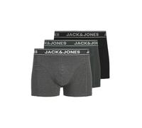 Trunk "JACBLACK FRIDAY TRUNKS 3 PACK PLS", Herren, Gr. 5XL, 3 Stk., dunkelgrau melange pack:forest river, schwarz, Jersey, Obermaterial: 95% Baumwolle, 5% Elasthan, JACK & JONES PLUSSIZE, meliert, uni