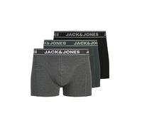Trunk "JACBLACK FRIDAY TRUNKS 3 PACK PLS", Herren, Gr. 4XL, 3 Stk., dunkelgrau melange pack:forest river, schwarz, Jersey, Obermaterial: 95% Baumwolle, 5% Elasthan, JACK & JONES PLUSSIZE, meliert, uni