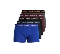 Jack & Jones Herren Trunks 5er-Pack – Stretch Jersey Basic – Schwarz/Navy/Grau – XL