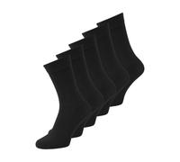 Jack & Jones Jungen Socken JACBLACK 5 Pack NOOS JR – Baumwollmischung, Schwarz Gr. 38-43