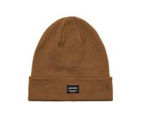 Beanie JACK & JONES "JACDNA BEANIE NOOS", Damen, braun (monks robe), Strick, Materialmix, unifarben, casual, Mützen (97884868-0) monks robe