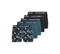 Trunk "JACJAKE LEMON TRUNKS 5 PACK PLS", Herren, Gr. XXL, 5 Stk., schwarz pack:schwarz, atlantic deep, atlantic deep, navy blazer, Jersey, Obermaterial: 95% Baumwolle, 5% Elasthan, JACK & JONES PLUSSI