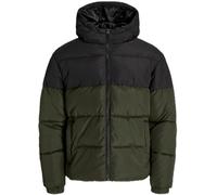 JACK & JONES Jacke Herren Winter Freizeit Softshell Übergang Kapuze Big Plus Size Übergröße Funktionsjacke Steppjacke Parker Outdoor Fahrrad Camping (XL, 01)