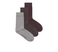 Freizeitsocken JACK & JONES "JACORDINARY SOCKS 3 PACK NOOS", Herren, malt ball pack:marsala, iron gate, Baumwollmischung, unifarben, elastisch, Socken (78789866-0) malt ball pack:marsala, iron gate