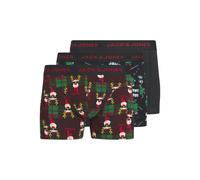 Jack & Jones Trunks mit elastischem Bund im 3er-Pack mit Geschenkbox in Marine, Größe M