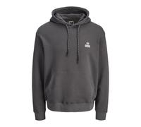Kapuzensweatshirt JACK & JONES "JCOFLARE BACK PHOTO PRINT SWEAT HOOD", Damen, Gr. XS, pavement, angeraute Sweatware, Obermaterial: 100% Baumwolle, unifarben, relaxed fit, Rippbündchen, Sweatshirts Kap